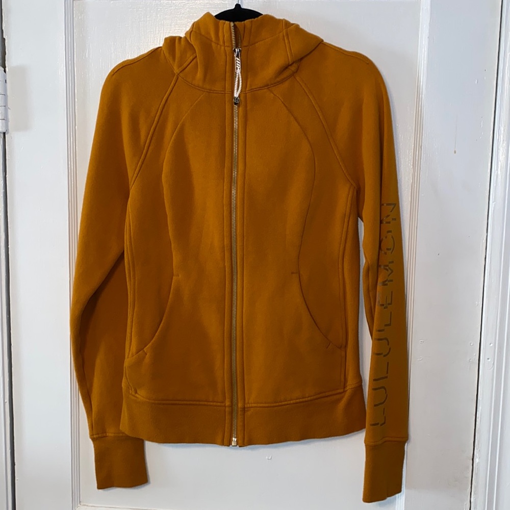 Lululemon Mustard Scuba Zip up Hoodie